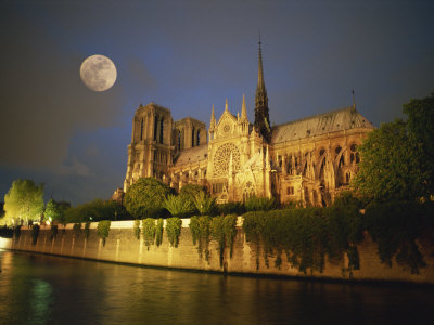 Notre Dame Cathedral at Night, Notre Dame Cathedral at Night,
