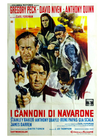 The Guns of Navarone Italian Movie Poster 1961 Giclee Print