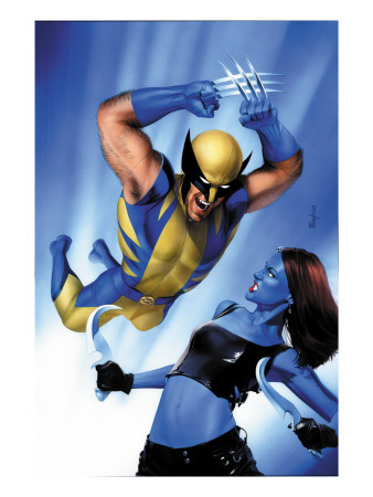 Mystique 23 Cover Wolverine and Mystique Premium Poster