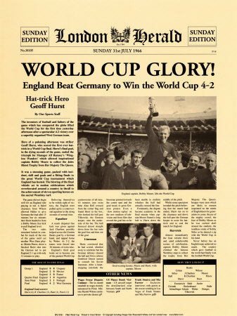 1966 World Cup Print zoom view in room