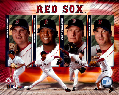 2004 Red Sox "Big 4" - PITCHERS Photograph 2004 Red Sox "Big 4" - PITCHERS Photograph