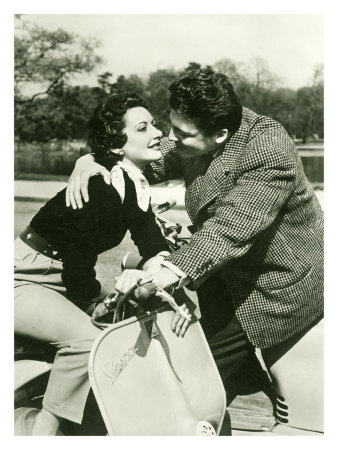 Vespa Piaggio Couple Romance Giclee Print Vespa Piaggio Couple Romance Giclee Print