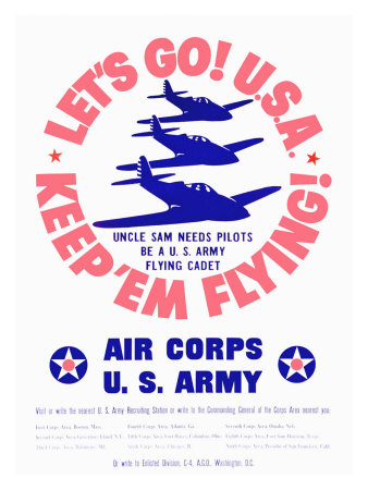 WWII, U.S. Army Air Corps, Let's Go Giclee Print WWII, U.S. Army Air Corps, Let's Go Giclee Print