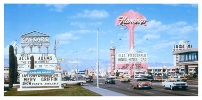 Las Vegas Strip, Flamingo Hotel Giclee Print Las Vegas Strip, Flamingo Hotel Giclee Print
