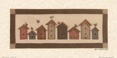 Birdhouse Row Print Birdhouse Row Print