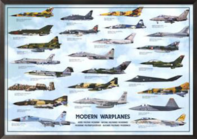 Modern Warplanes Framed Poster Modern Warplanes Framed Poster