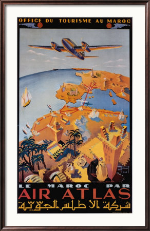 Le Maroc Par Air Atlas Framed Print Le Maroc Par Air Atlas Framed Print