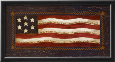 Flag with Lyrics Framed Print Flag with Lyrics Framed Print