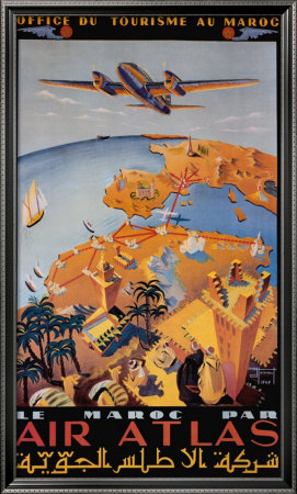 Le Maroc Par Air Atlas Framed Print Le Maroc Par Air Atlas Framed Print