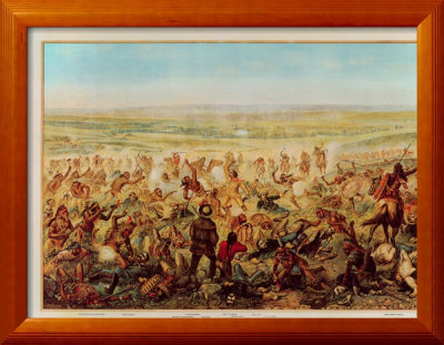 Custer's Last Fight Framed Print Custer's Last Fight Framed Print