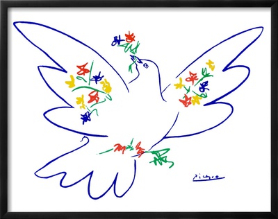 Dove of Peace Blue Framed Print Dove of Peace Blue Framed Print