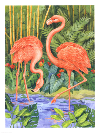 Bamboo Flamingo Print Bamboo Flamingo Print