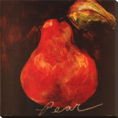 Red Pear Stretched Canvas Print Red Pear Stretched Canvas Print