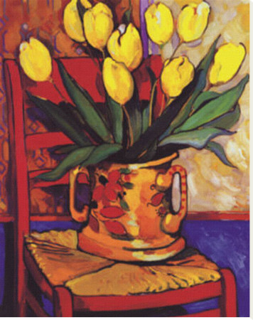 Yellow Tulips Stretched Canvas Print Yellow Tulips Stretched Canvas Print