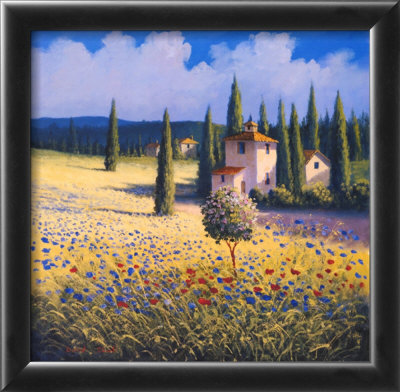 Tuscan Poppies I Framed Print Tuscan Poppies I Framed Print