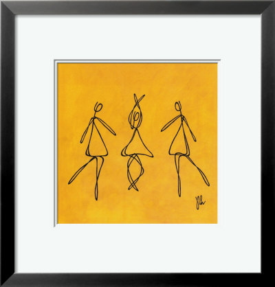 Joy - Yellow Dancers Framed Print Joy - Yellow Dancers Framed Print