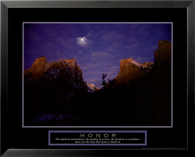 Honor - Zion Moon Framed Print Honor - Zion Moon Framed Print