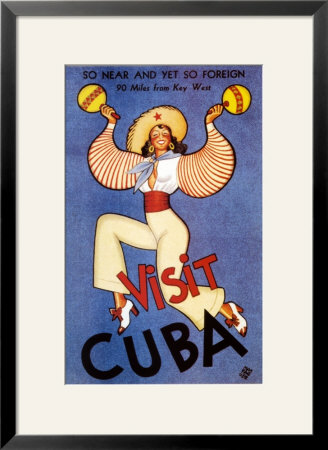 Visit Cuba Framed Print Visit Cuba Framed Print