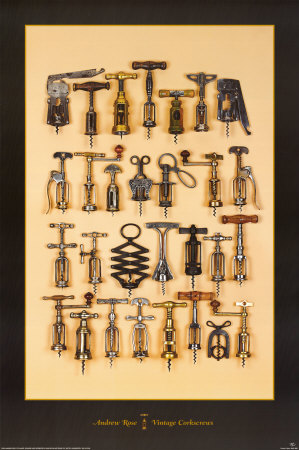 Vintage Corkscrews Print