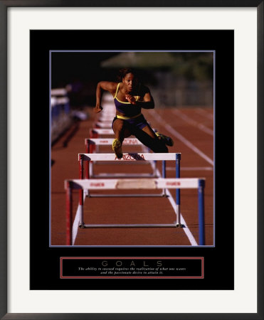 Goals - Runner Jumping Hurdles Framed Print Goals - Runner Jumping Hurdles Framed Print
