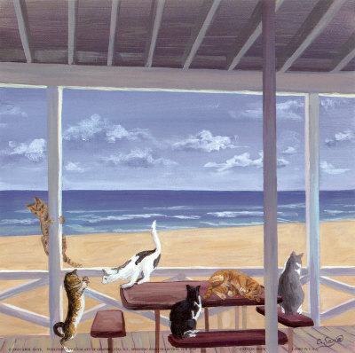 Cats on Deck Print Cats on Deck Print