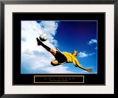 Girl Power - Soccer Framed Print Girl Power - Soccer Framed Print
