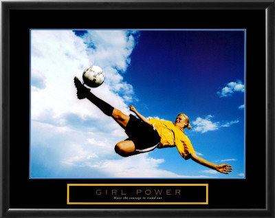 Girl Power - Soccer Framed Print Girl Power - Soccer Framed Print