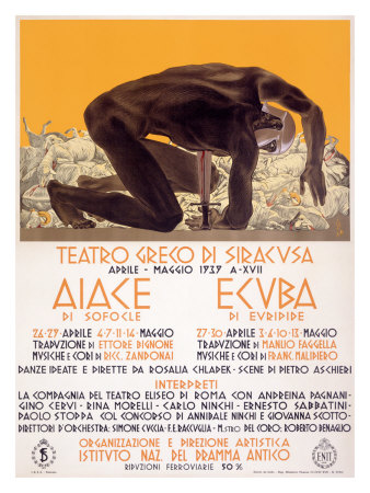 Greek Drama Siracusa Theater Giclee Print Greek Drama Siracusa Theater Giclee Print