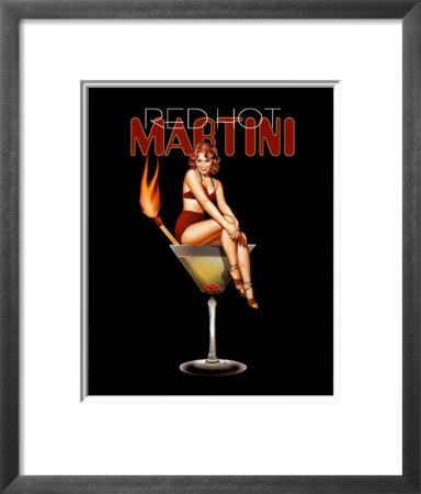 Red Hot Martini Framed Print Red Hot Martini Framed Print