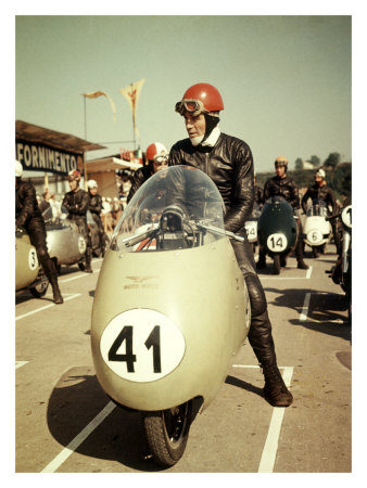 GP Moto Guzzi Motorcycle Race Giclee Print GP Moto Guzzi Motorcycle Race Giclee Print