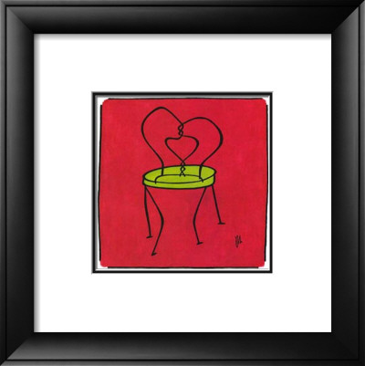 Chair on Red Framed Print Chair on Red Framed Print