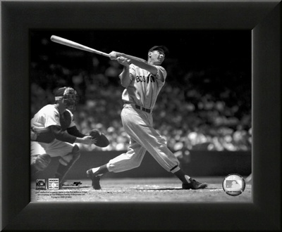 Ted Williams - Batting (sepia) Framed Print Ted Williams - Batting (sepia) Framed Print