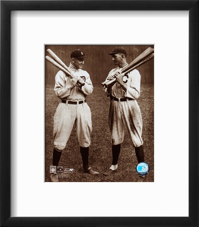 "Ty Cobb and Shoeless Joe Jackson - ©Photofile" Framed Print