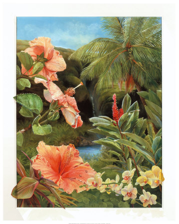 Tropical Waterfall Print Tropical Waterfall Print
