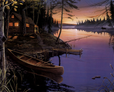 Canoe at the Cabin Print Canoe at the Cabin Print