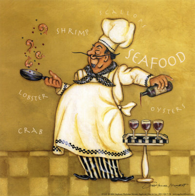 Seafood Chef Print Seafood Chef Print