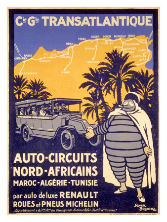 North African Michelin Tire Tour Giclee Print North African Michelin Tire Tour Giclee Print