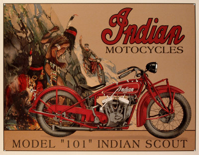 Indian Scout Tin Sign Indian Scout Tin Sign