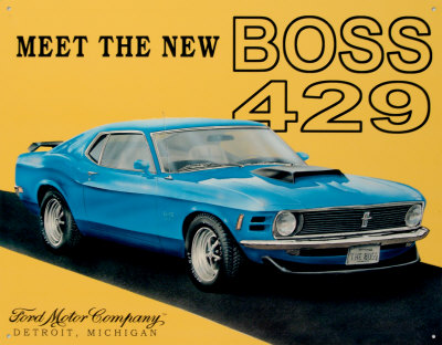 Ford Mustang Boss Tin Sign Ford Mustang Boss Tin Sign