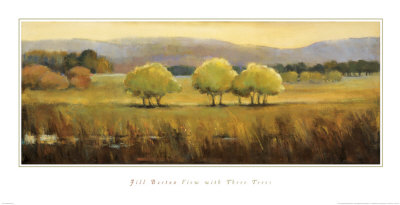 View with Three Trees Print View with Three Trees Print