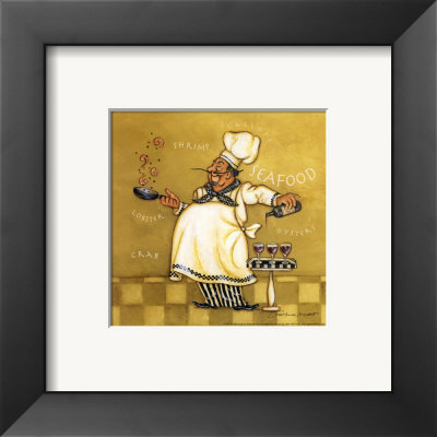 Seafood Chef Framed Print Seafood Chef Framed Print