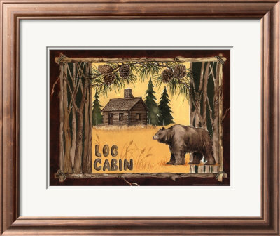 Log Cabin Bear Framed Print Log Cabin Bear Framed Print