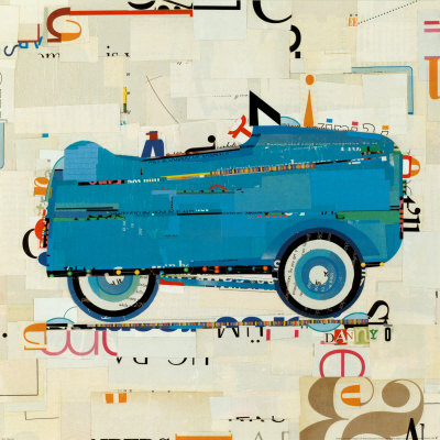 Blue Car Print Blue Car Print