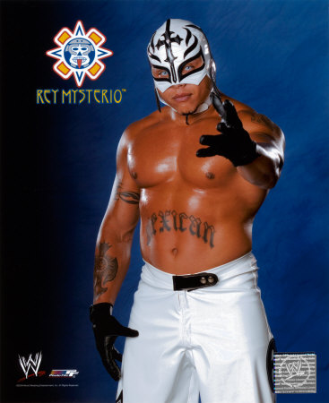 Rey Mysterio #143 - Blue and Black background ©Photofile Photograph Rey Mysterio #143 - Blue and Black background ©Photofile Photograph