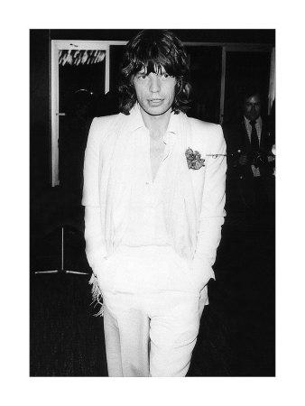 Mick Jagger in White Suit Print Mick Jagger in White Suit Print