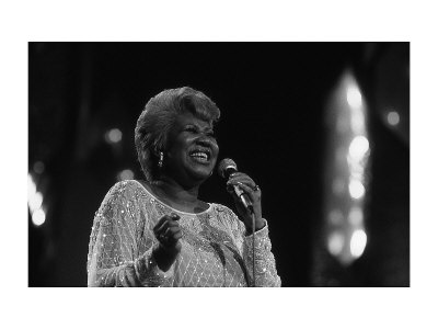 Aretha Franklin in Lights Print Aretha Franklin in Lights Print