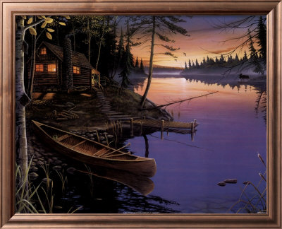 Canoe at the Cabin Framed Print Canoe at the Cabin Framed Print
