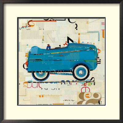Blue Car Framed Print Blue Car Framed Print