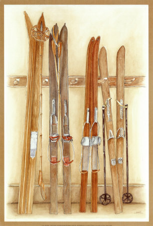 Old Skis II Print Old Skis II Print