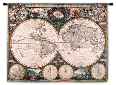 Old World Map Wall Tapestry Old World Map Wall Tapestry